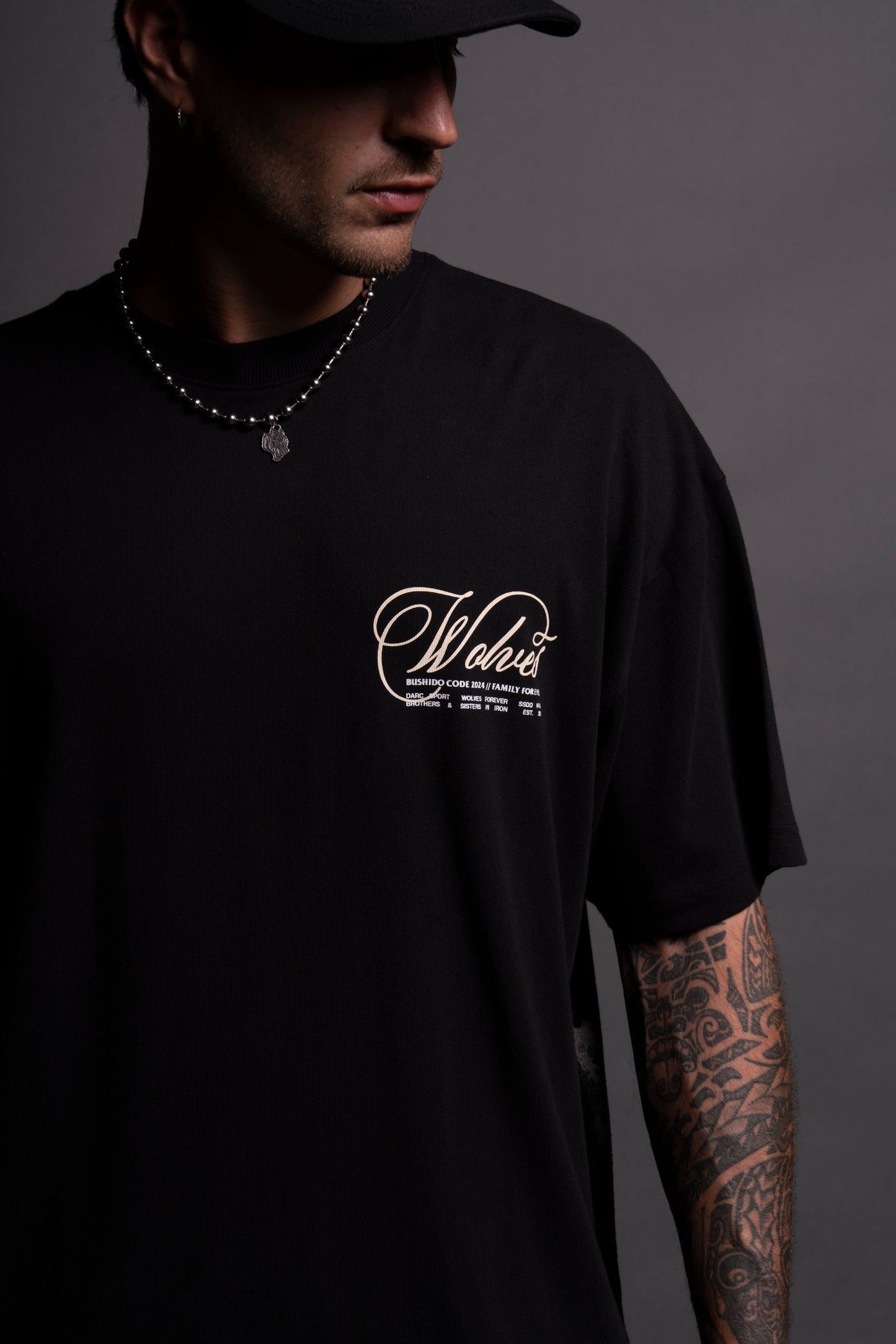 (1 OF 500) With Honor "Premium" Oversized Tee in Black