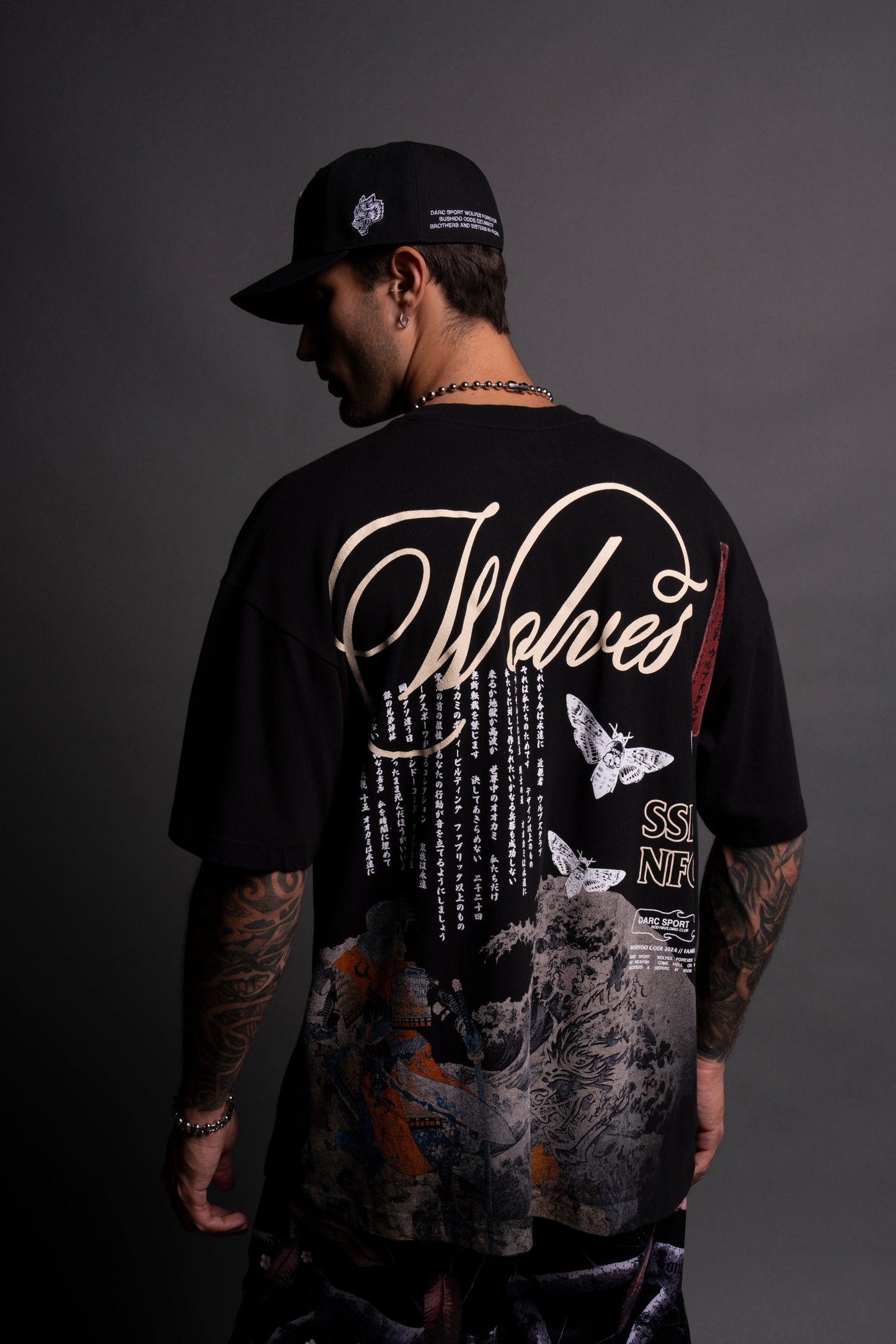 (1 OF 500) With Honor "Premium" Oversized Tee in Black