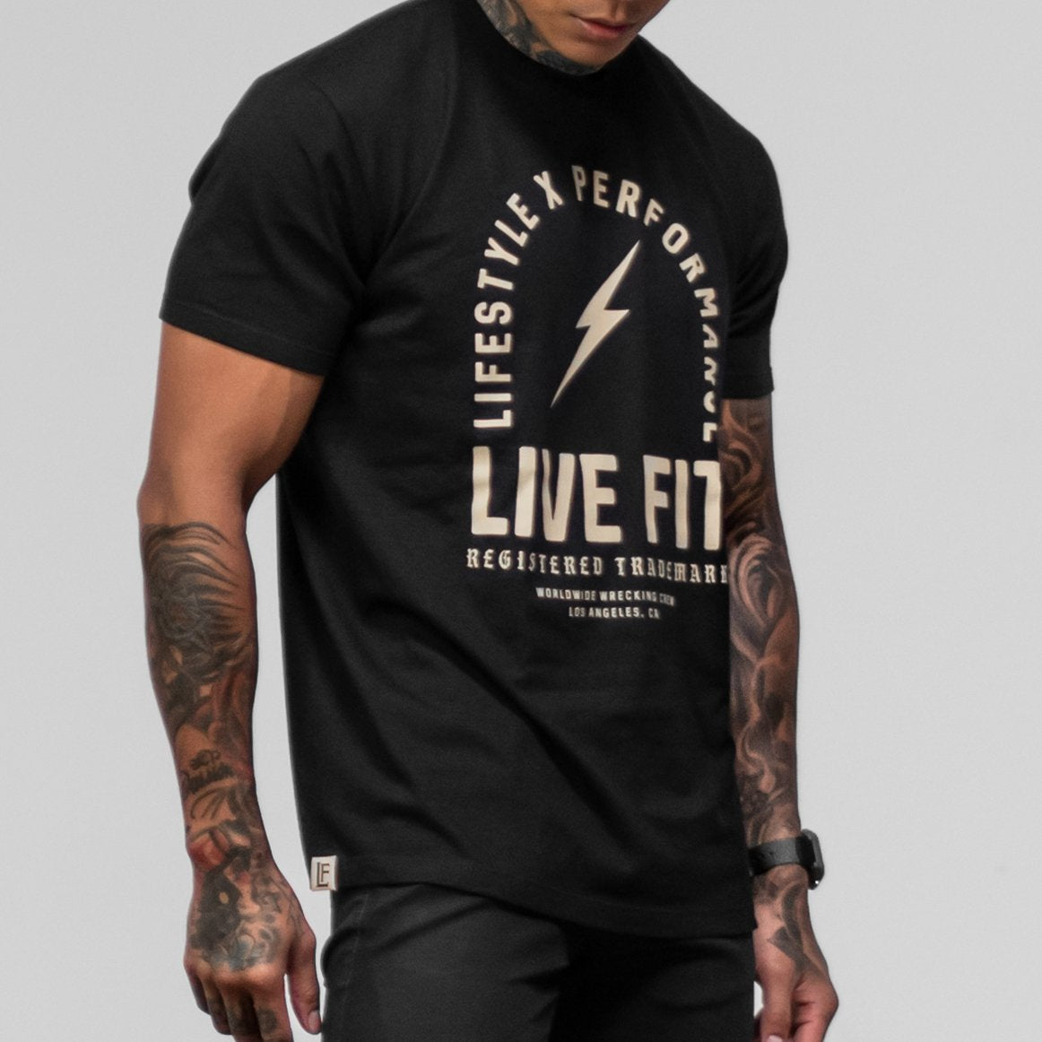 REGISTER TRADEMARK TEE -BLACK / TAN
