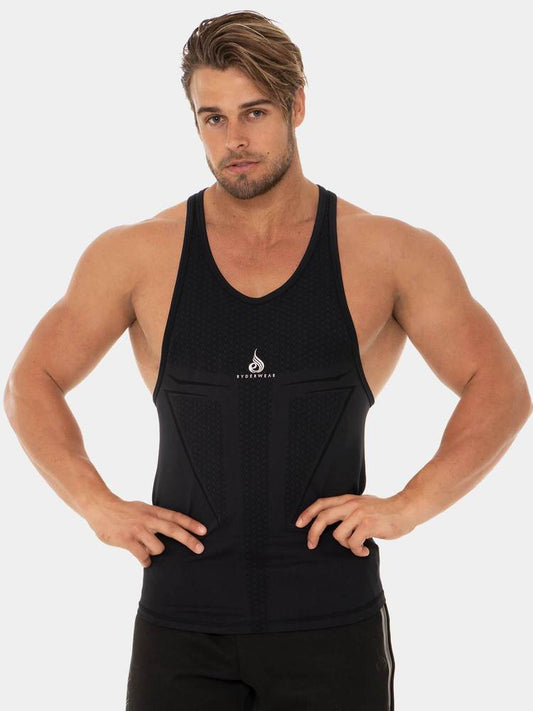 GEO SEAMLESS T-BACK BLACK