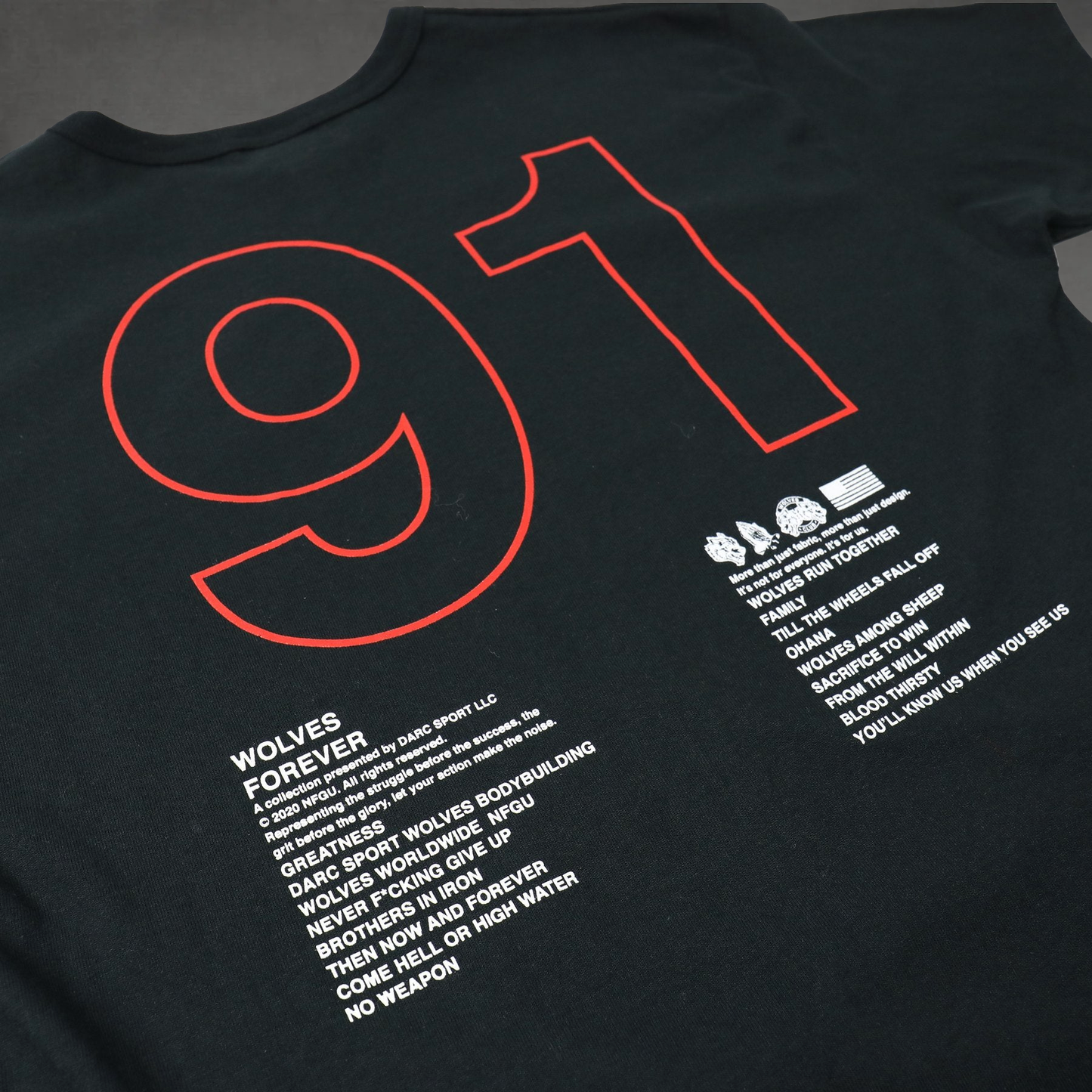 GREATNESS (91) CHAMPION TEE IN BLACK