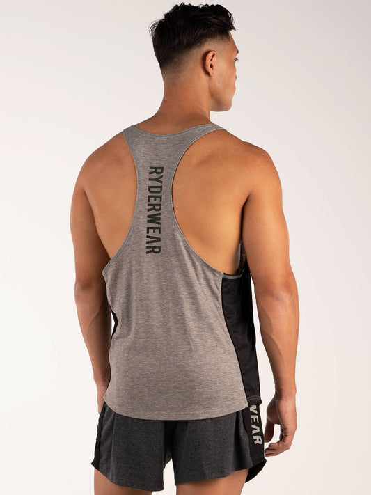 BSX STRINGER T-BACK GRAY MARLE