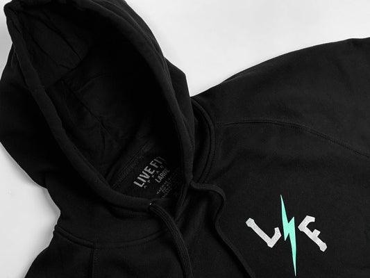 BOLT HOODIE - BLACK / TEAL