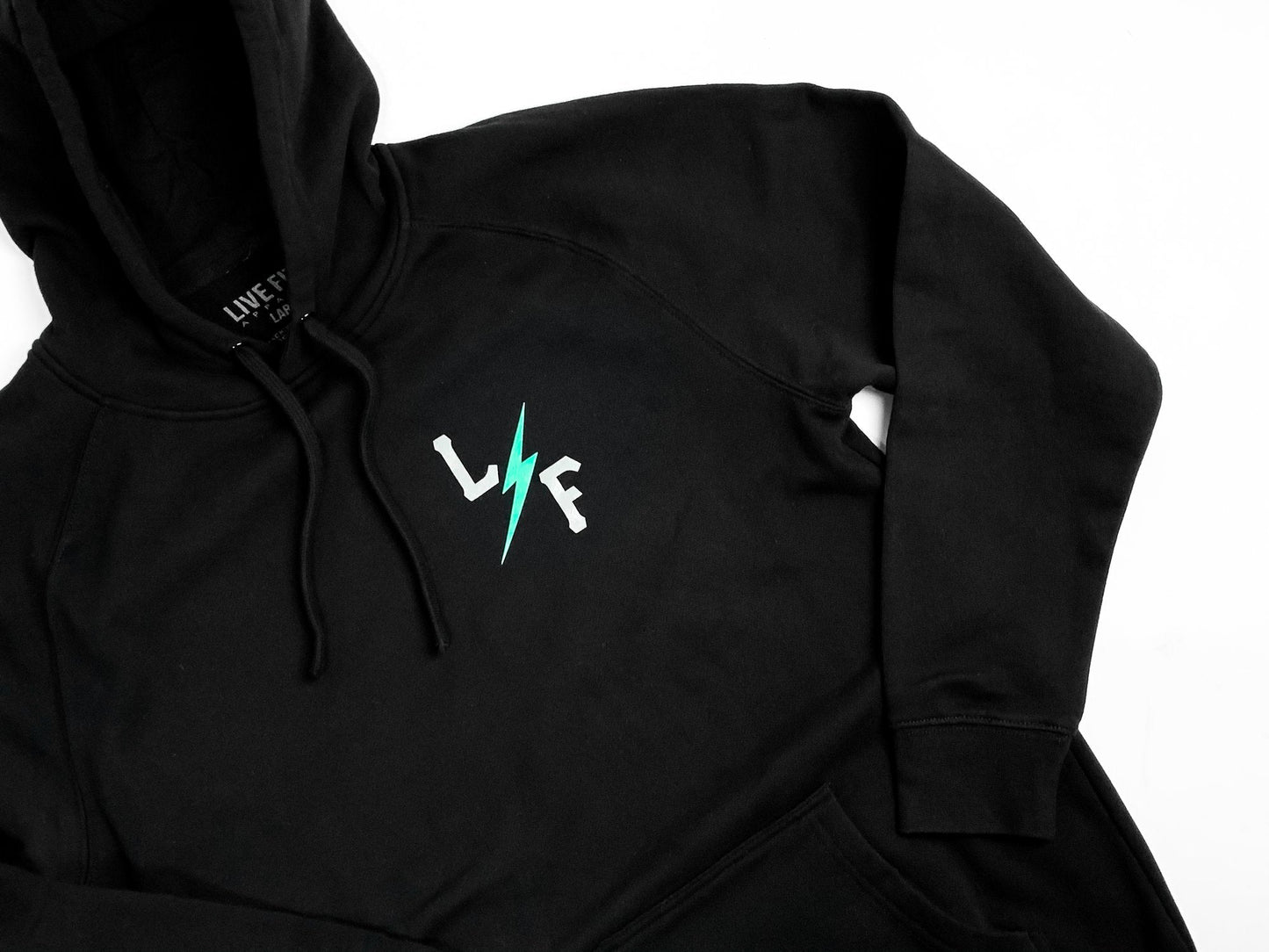 BOLT HOODIE - BLACK / TEAL
