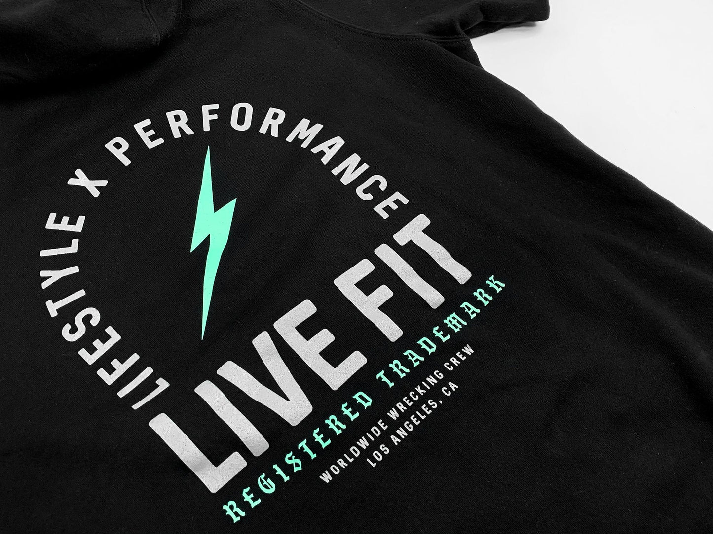 BOLT HOODIE - BLACK / TEAL