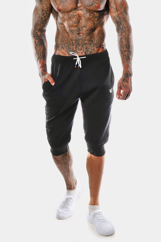 THREE QUARTER JOGGERS - BLACK