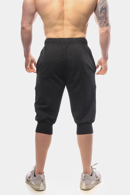 THREE QUARTER JOGGERS - BLACK