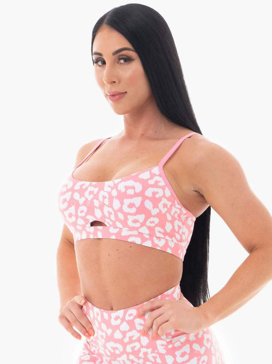 ANIMAL SPORTS BRA PINK LEOPARD