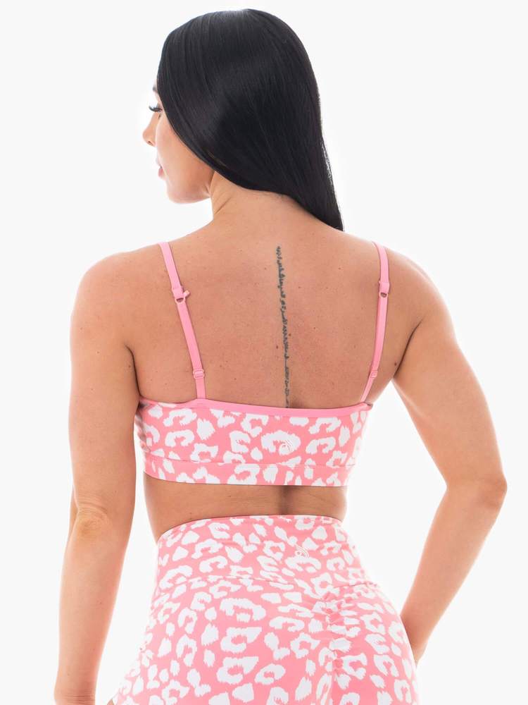 ANIMAL SPORTS BRA PINK LEOPARD