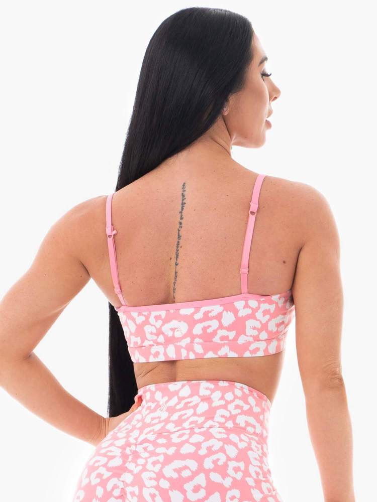 ANIMAL SPORTS BRA PINK LEOPARD