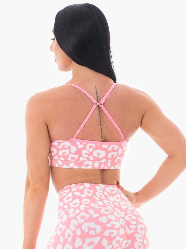 ANIMAL SPORTS BRA PINK LEOPARD