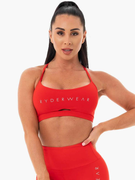 STAPLES SPORTS BRA RED