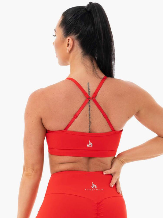 STAPLES SPORTS BRA RED