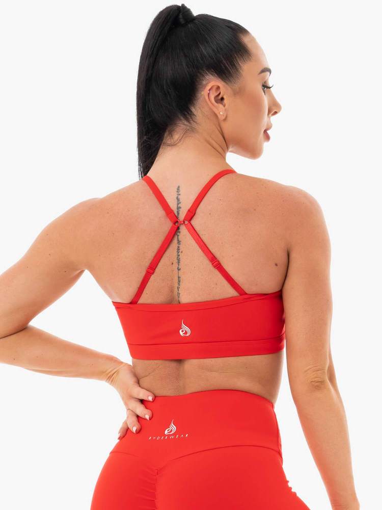 STAPLES SPORTS BRA RED