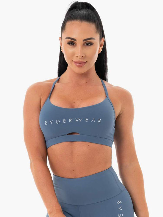 STAPLES SPORTS BRA STEEL BLUE