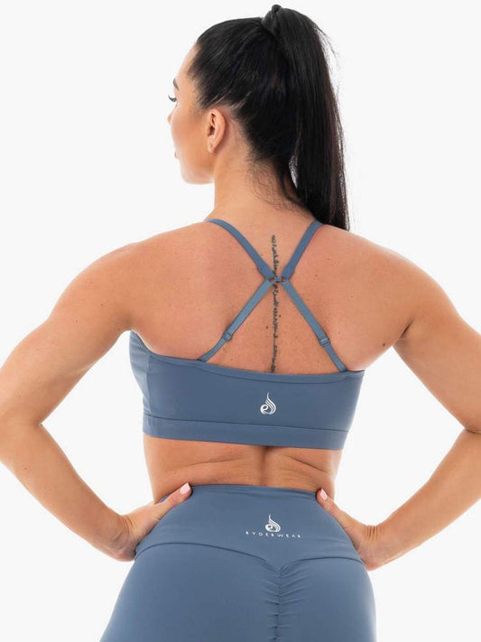 STAPLES SPORTS BRA STEEL BLUE