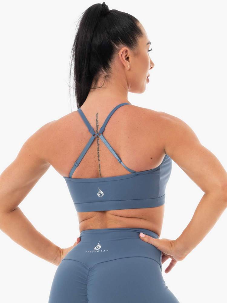 STAPLES SPORTS BRA STEEL BLUE