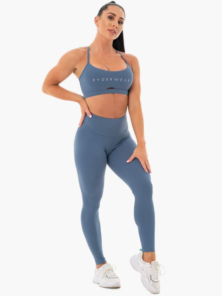 STAPLES SPORTS BRA STEEL BLUE