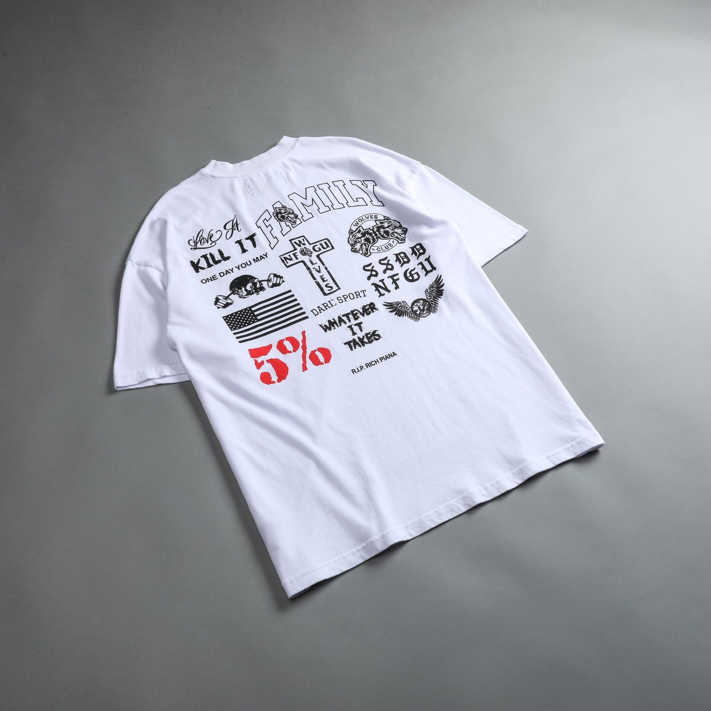 ONE DAY "PREMIUM" OVERSIZED TEE IN WHITE