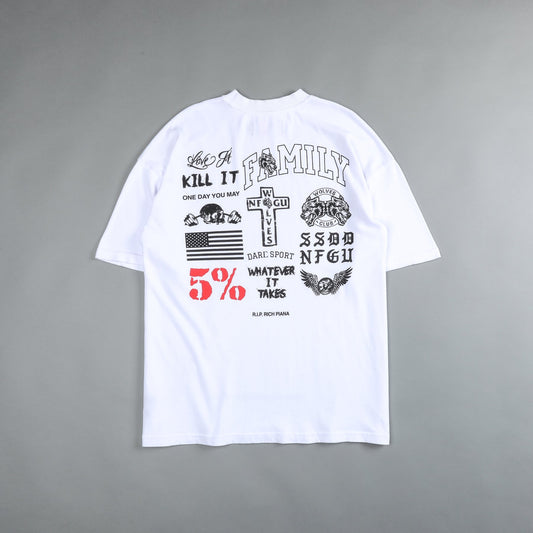 ONE DAY "PREMIUM" OVERSIZED TEE IN WHITE