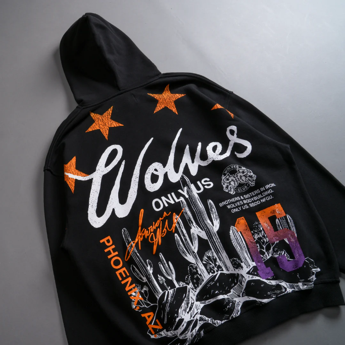 ARIZONA WOLVES "BISHOP" HOODIE IN BLACK