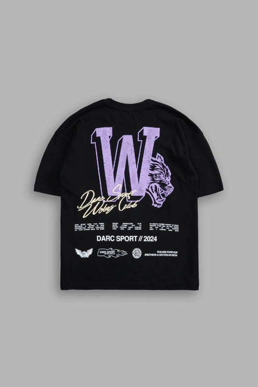 OUR MARK "PREMIUM" OVERSIZED TEE IN BLACK/PURPLE