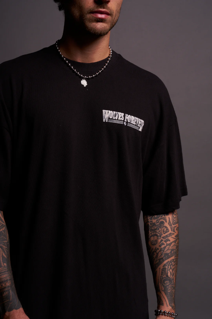 DEATH STARE "PREMIUM" OVERSIZED TEE IN BLACK