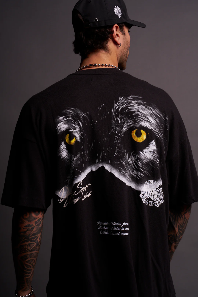 DEATH STARE "PREMIUM" OVERSIZED TEE IN BLACK