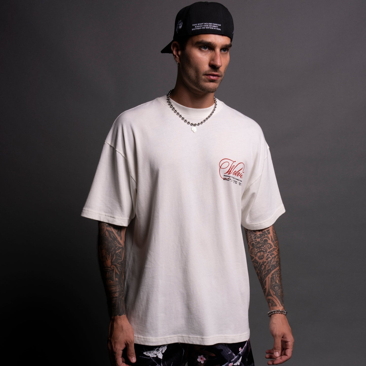 (1 OF 500) With Honor "Premium" Oversized Tee in Cream