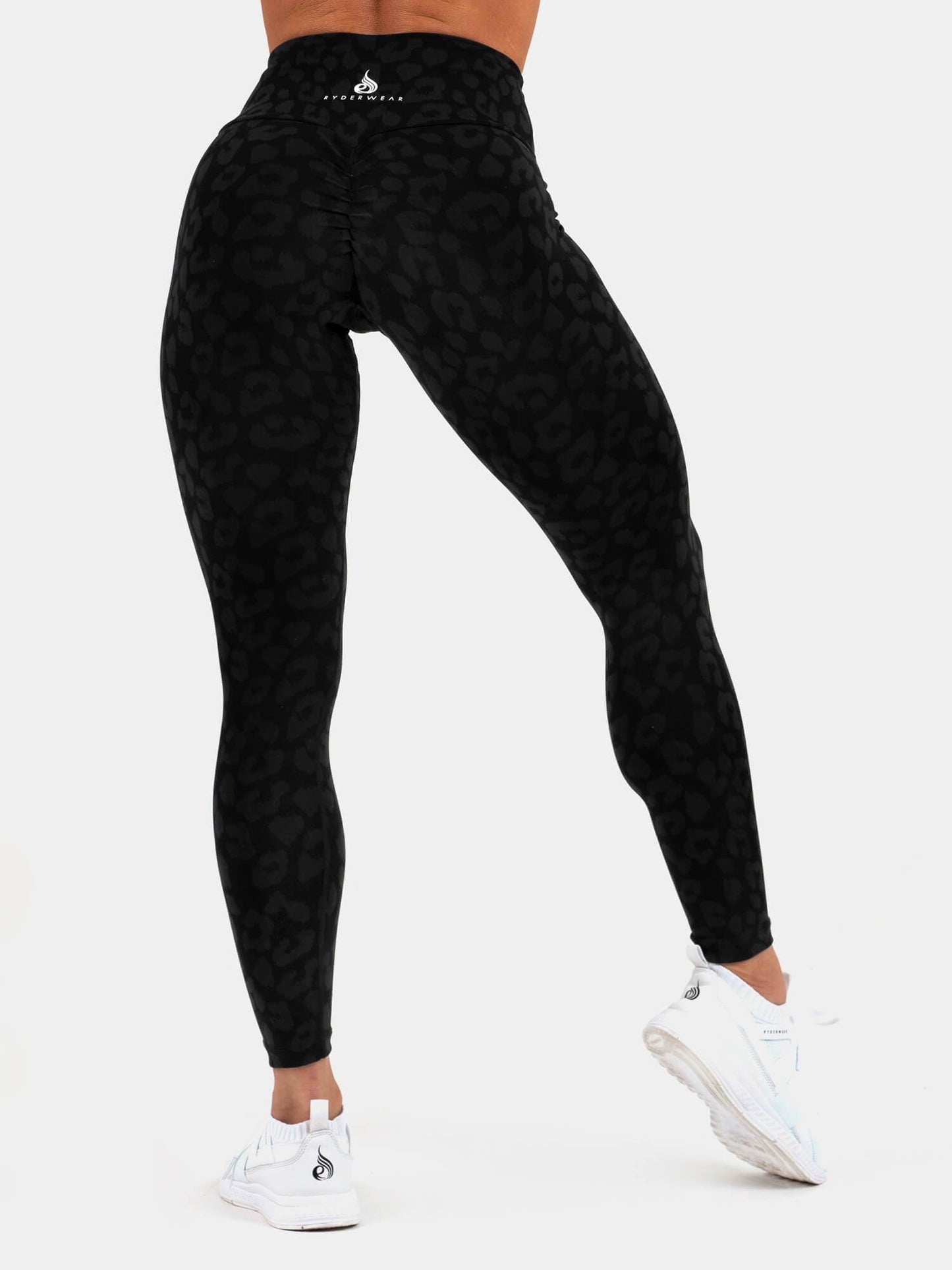 INSTINCT SCRUNCH BUM LEGGINGS LEOPARD BLACK