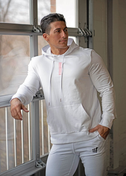 ENERGY PULLOVER HOODIE - WHITE