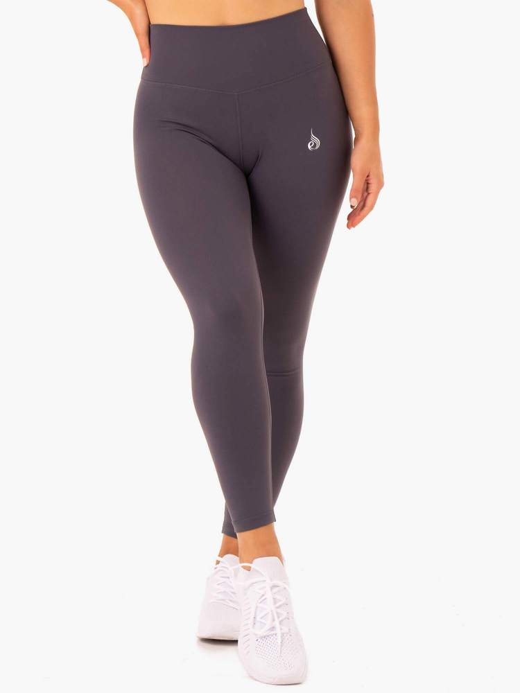 BASE FULL LENGTH HIGH WAISTED LEGGINGS CHARCOAL