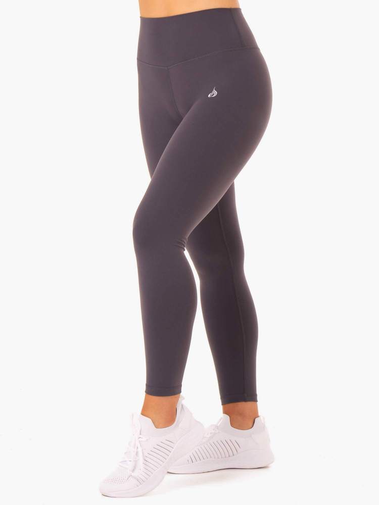 BASE FULL LENGTH HIGH WAISTED LEGGINGS CHARCOAL