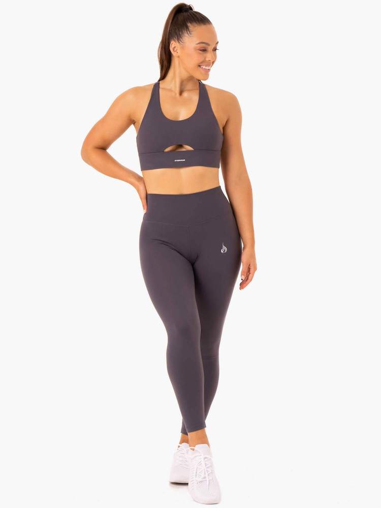 BASE FULL LENGTH HIGH WAISTED LEGGINGS CHARCOAL