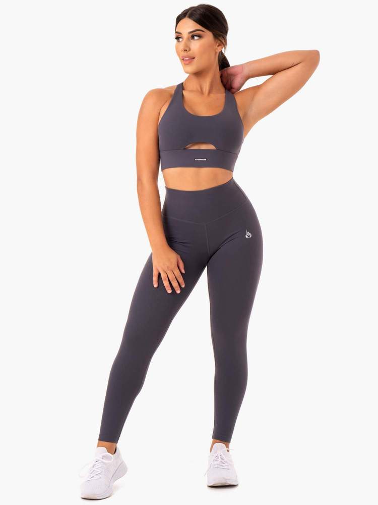 BASE FULL LENGTH HIGH WAISTED LEGGINGS CHARCOAL