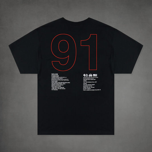 GREATNESS (91) CHAMPION TEE IN BLACK