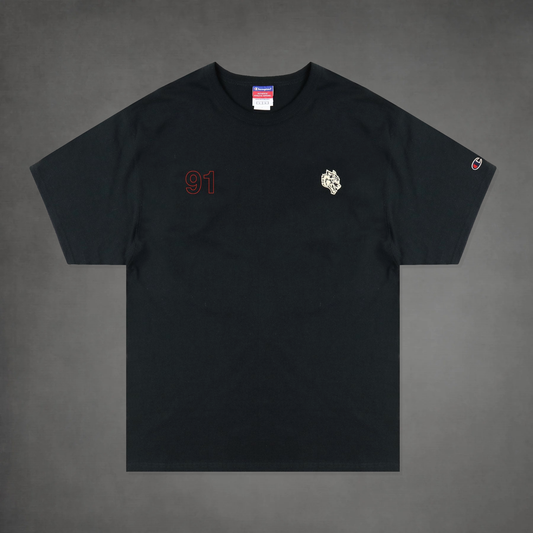 GREATNESS (91) CHAMPION TEE IN BLACK