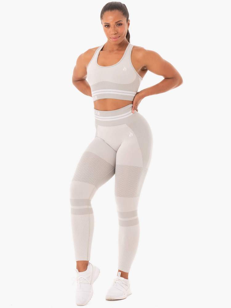 FREESTYLE SEAMLESS LONGLINE SPORTS BRA GREY