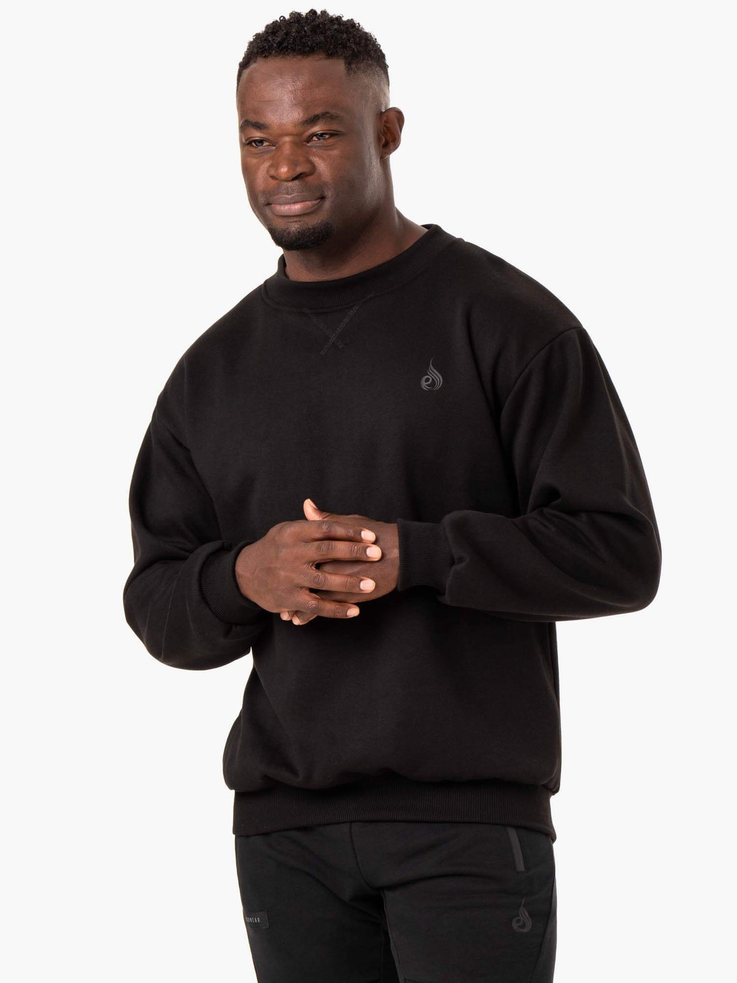 RESET FLEECE CREW NECK BLACK