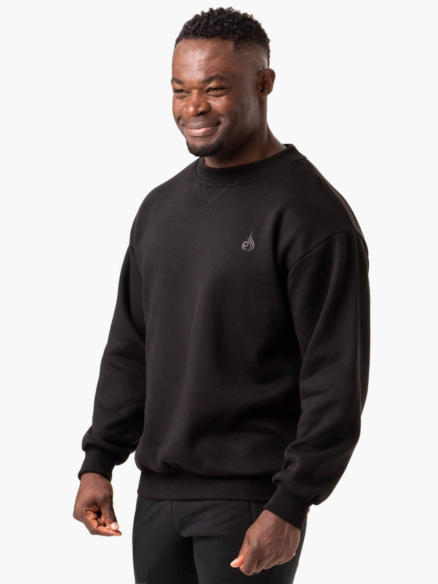 RESET FLEECE CREW NECK BLACK