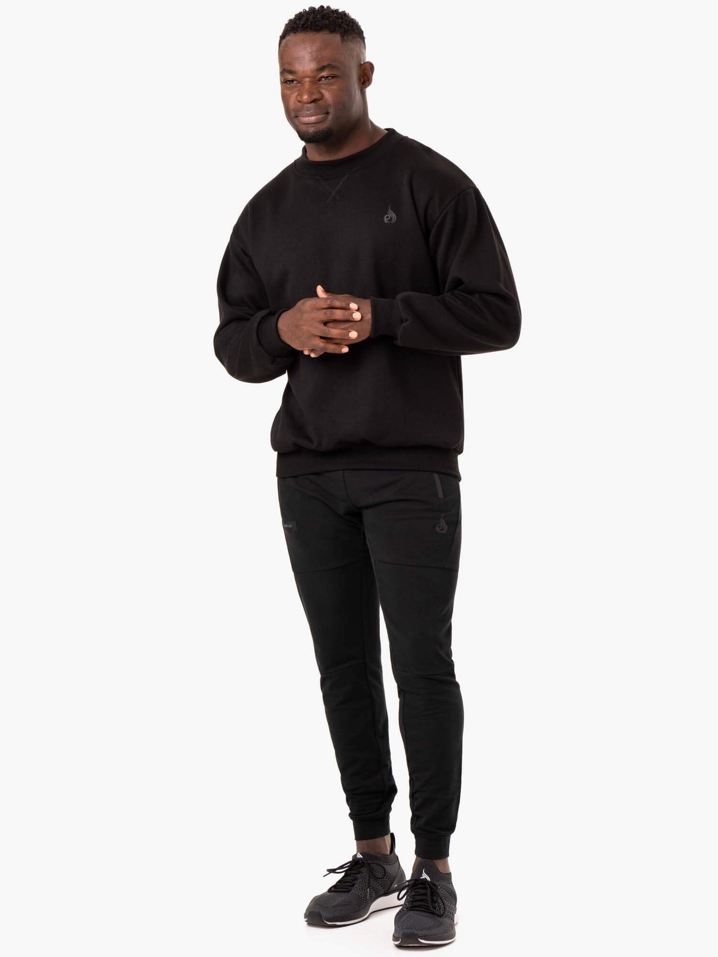 RESET FLEECE CREW NECK BLACK