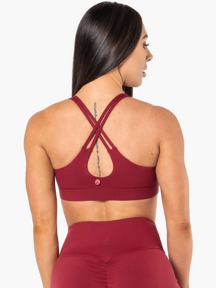 ELEVATE SPORTS BRA BERRY RED