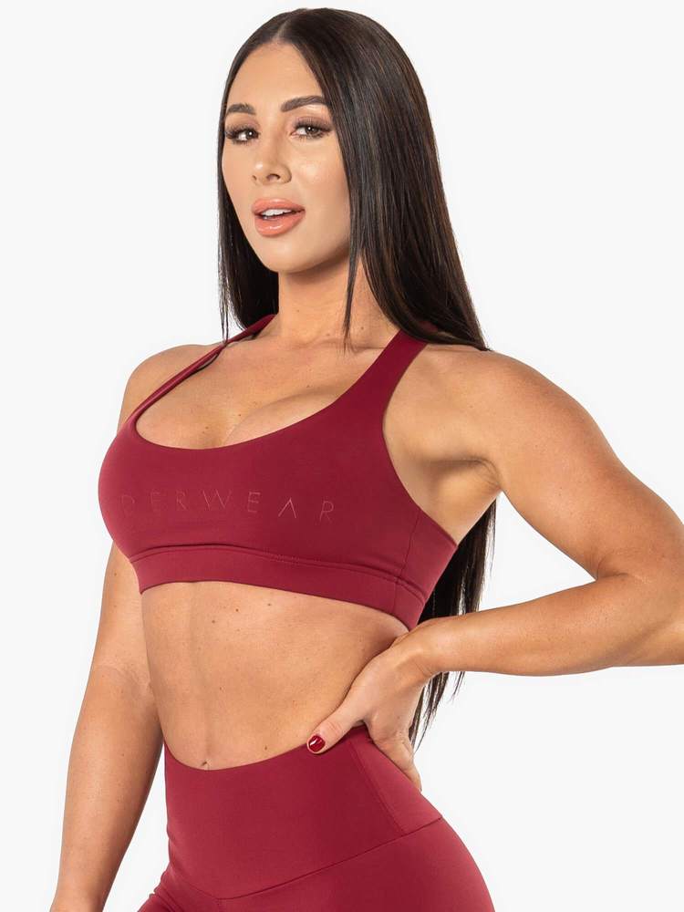 ELEVATE SPORTS BRA BERRY RED