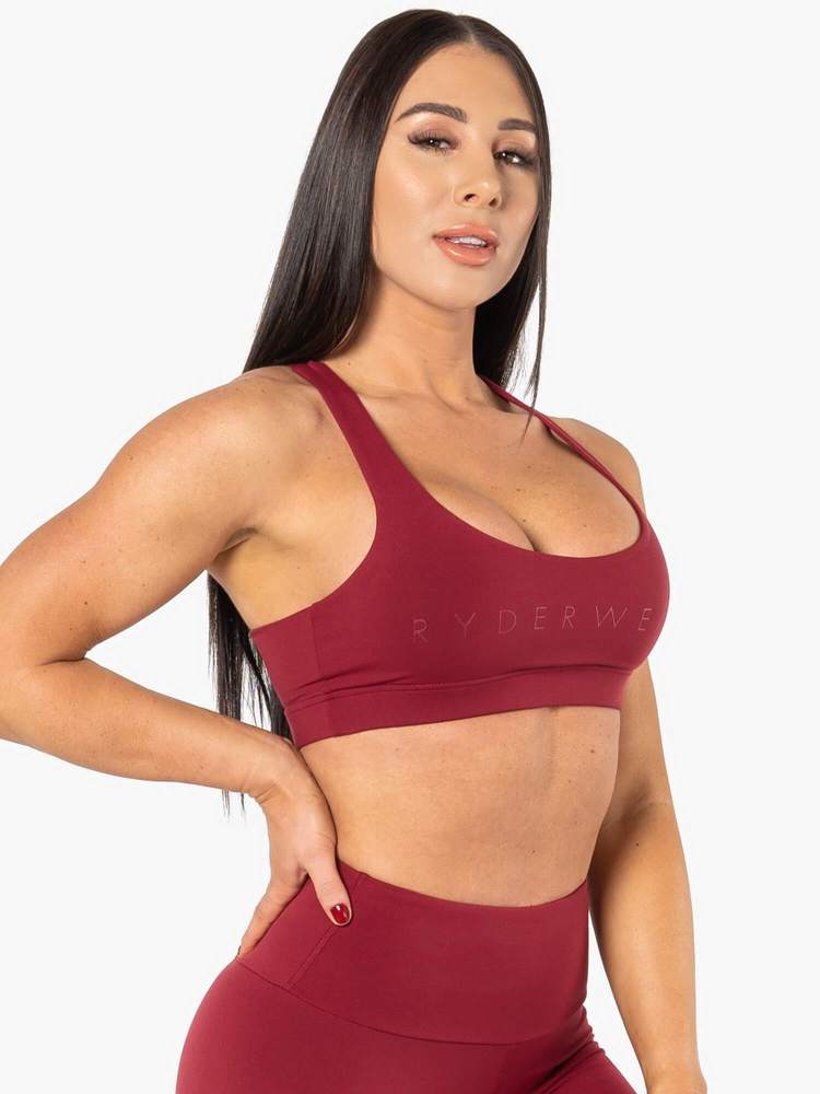 ELEVATE SPORTS BRA BERRY RED