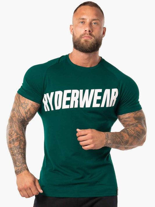 BLOCK T-SHIRT FOREST GREEN