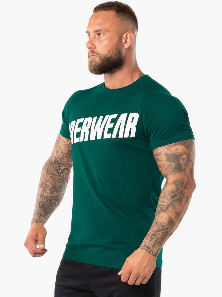 BLOCK T-SHIRT FOREST GREEN