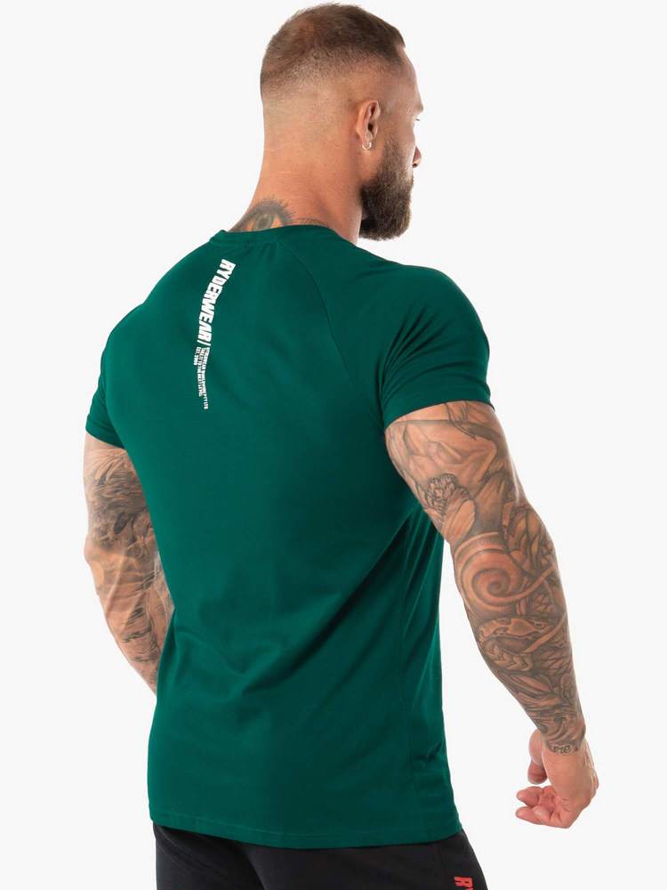 BLOCK T-SHIRT FOREST GREEN