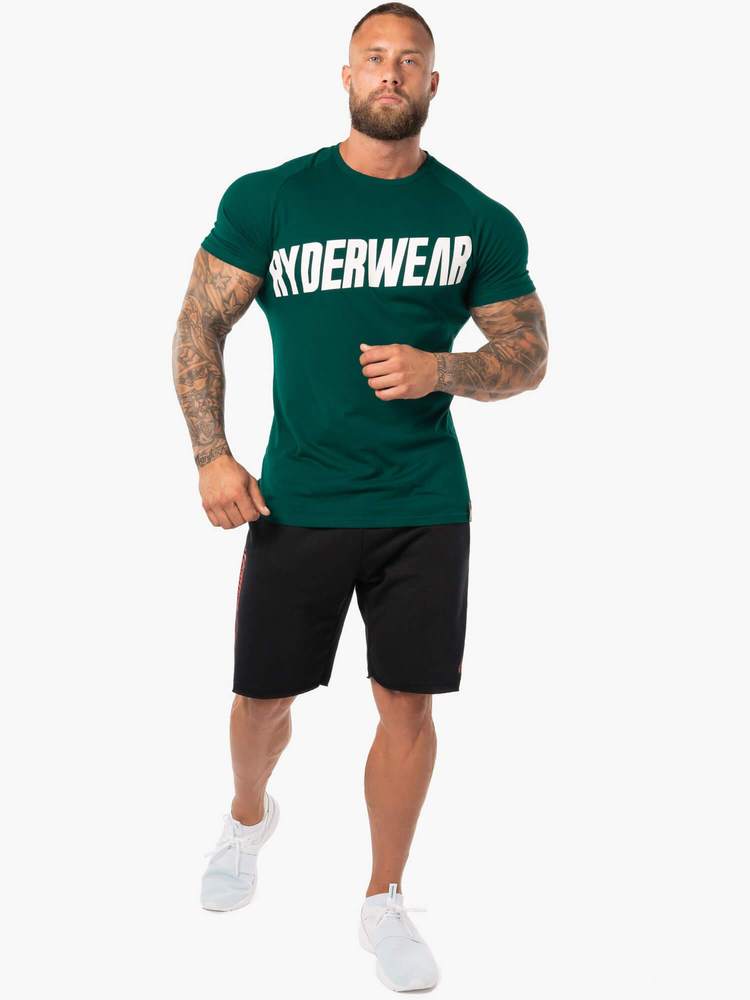 BLOCK T-SHIRT FOREST GREEN