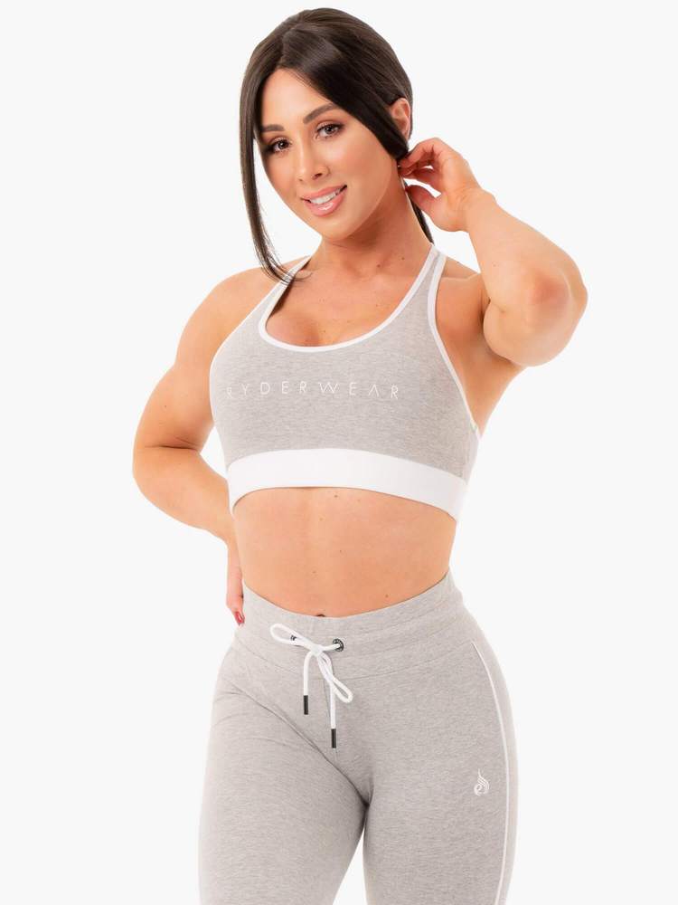 TRACK SPORTS BRA GREY MARL