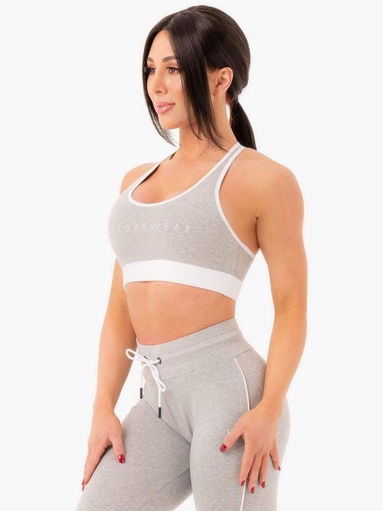 TRACK SPORTS BRA GREY MARL